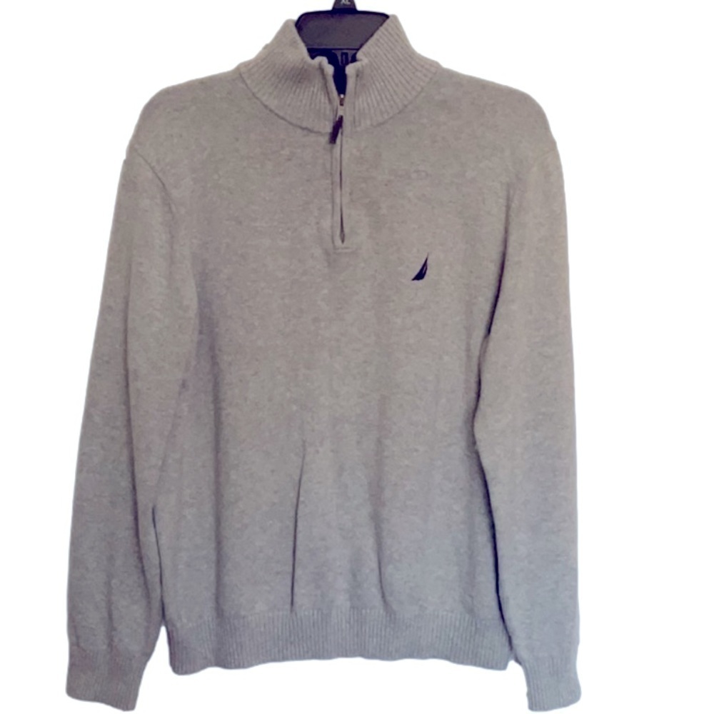 NAUTICA Ribbed Mock Turtleneck Sweater
